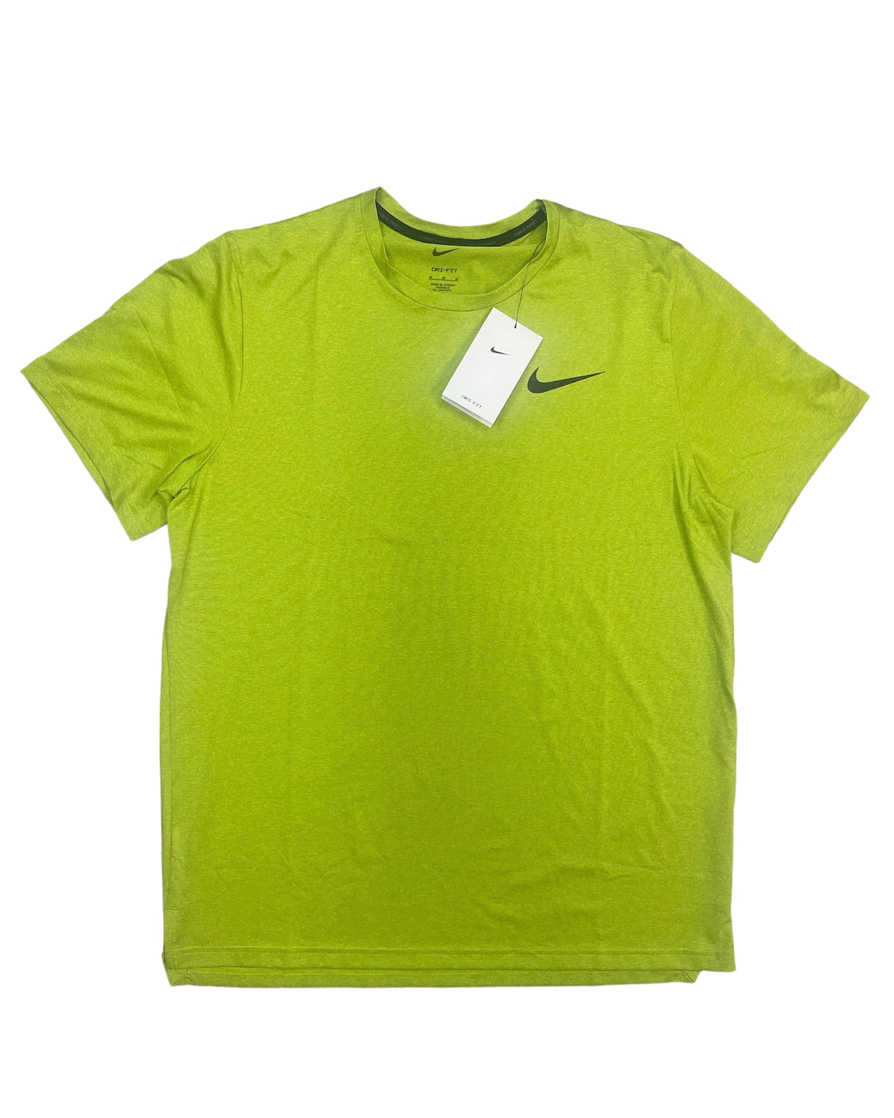 Nike Pro Running T Shirt Lime Green